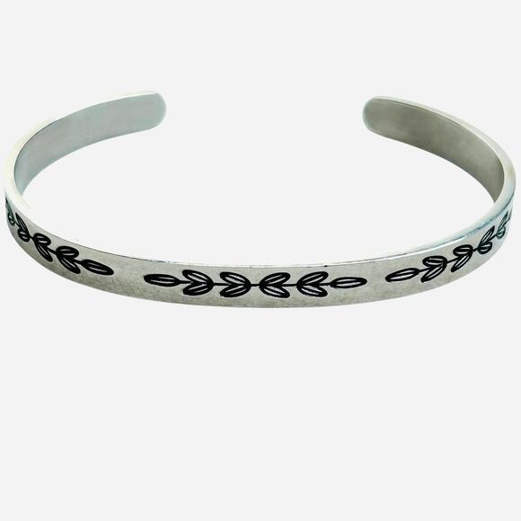 Bridesmaid Proposal Silver Tone Etched Thin Cuff Bracelet Couldn’t Say I Do - Picture 1 of 6